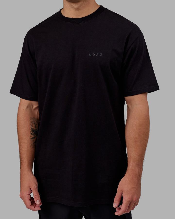 Endeavour Heavyweight Longline Tee Oversize - Triple Black