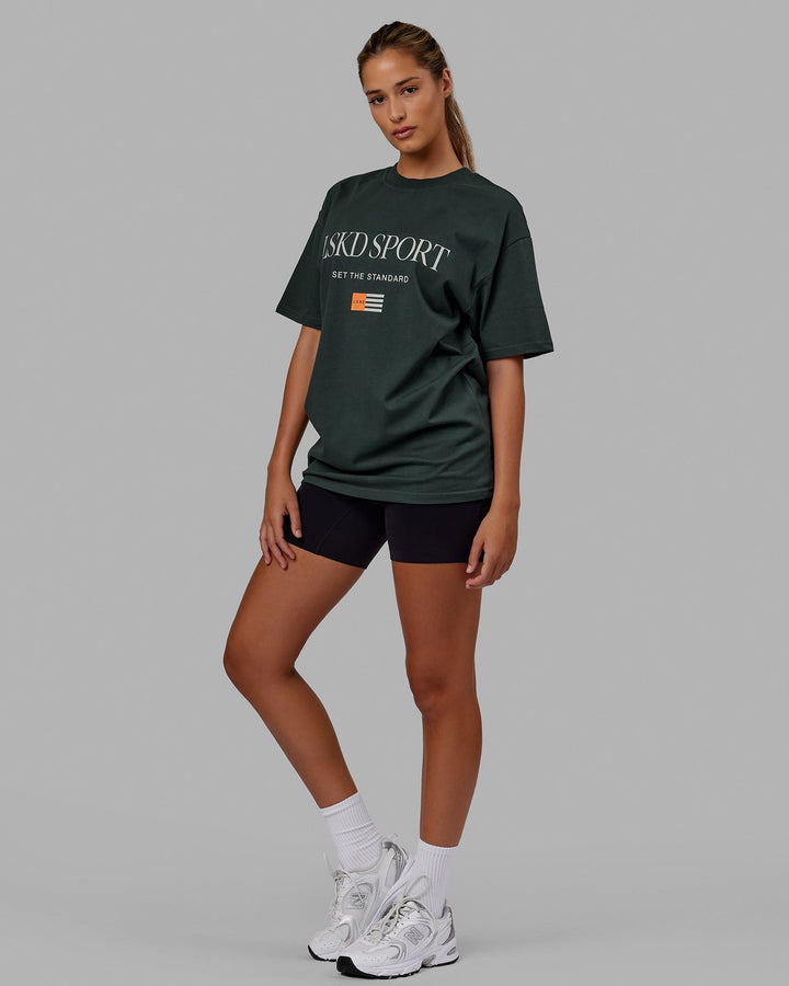 Unisex Flag Heavyweight Tee Oversize - Vital Green