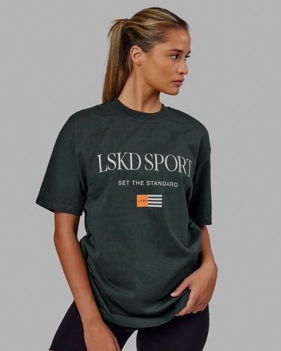 Unisex Flag Heavyweight Tee Oversize - Vital Green
