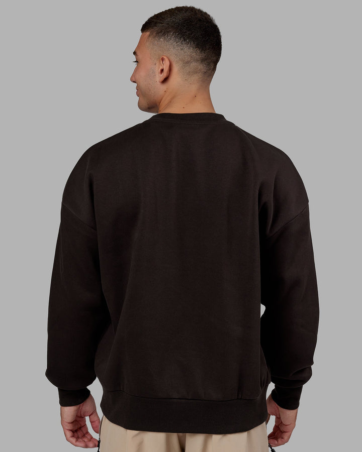 Unisex Flag Sweater Oversize - Dark Walnut