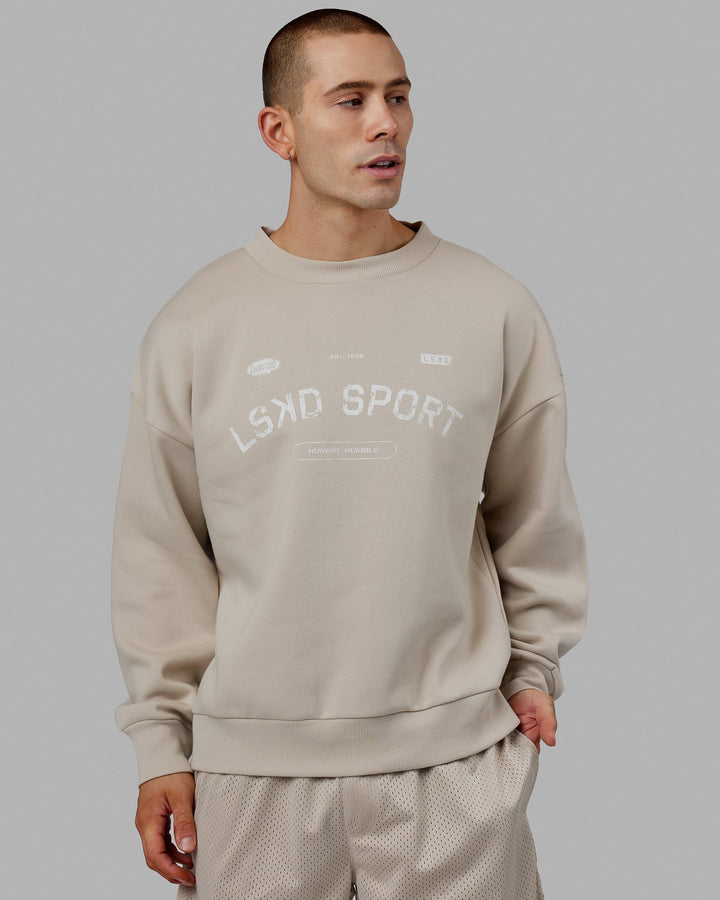 Unisex Free Throw Sweater Oversize - Shale Beige