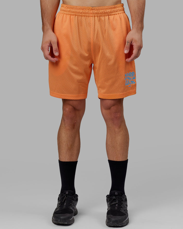 Hyper Reversible Basketball Short - Black-Tangerine