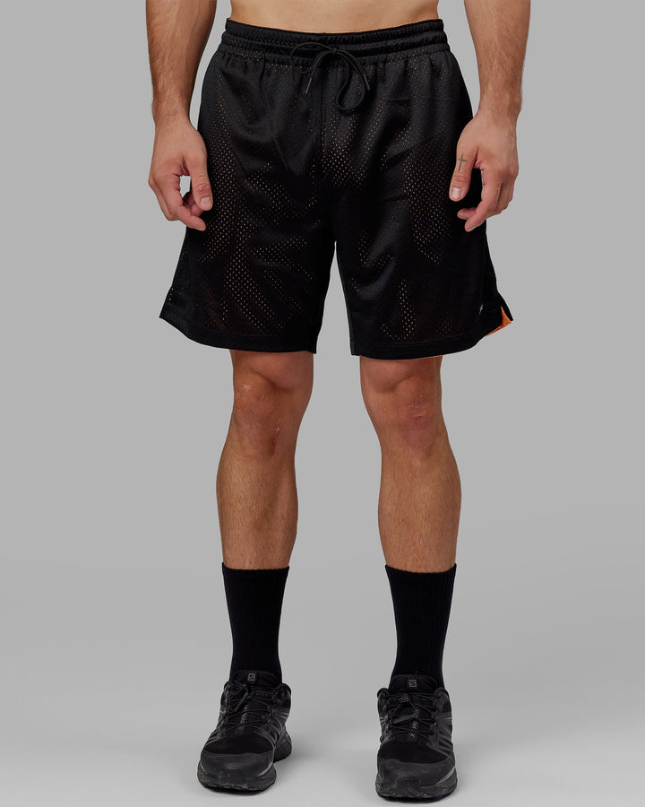 Hyper Reversible Basketball Short - Black-Tangerine