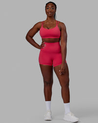 Elixir Ultra High-Rise 4" Short Pockets - Raspberry