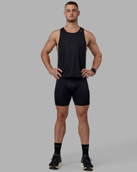 Race Day Tank Printed - Black-Energy Orange
