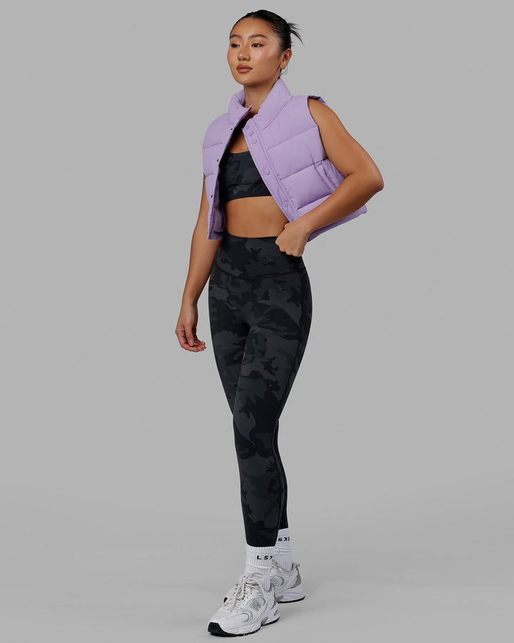 Layer Up Cropped Vest - Pale Lilac