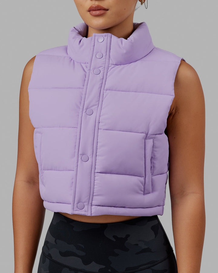 Layer Up Cropped Vest - Pale Lilac