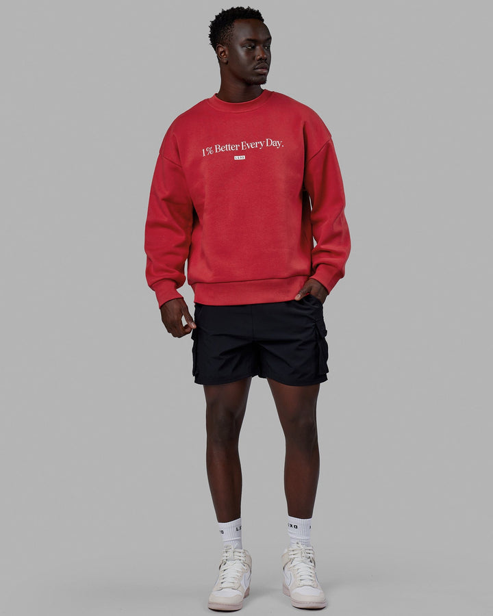 Unisex 1% Better Sweater Oversize - Cardinal