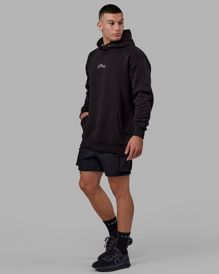 Mad Happy Hoodie Oversize - Black