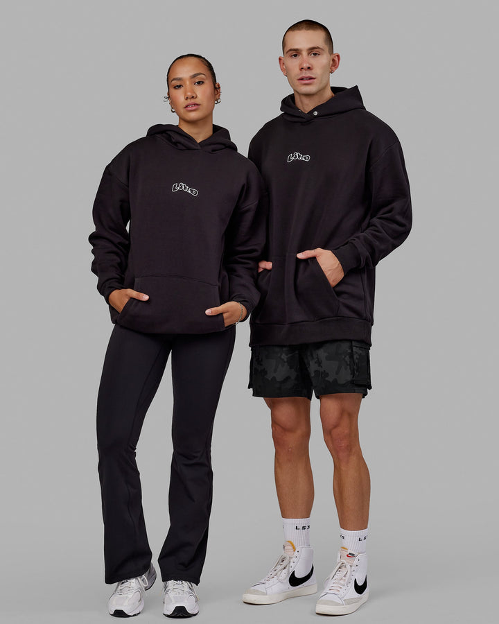 Mad Happy Hoodie Oversize - Black