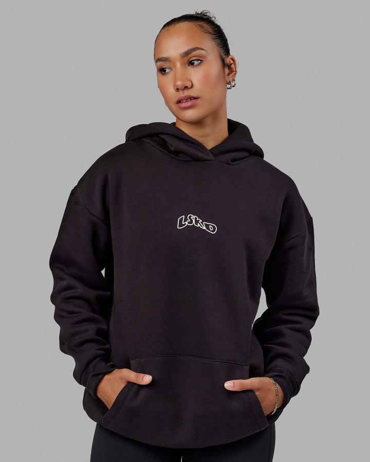 Mad Happy Hoodie Oversize - Black