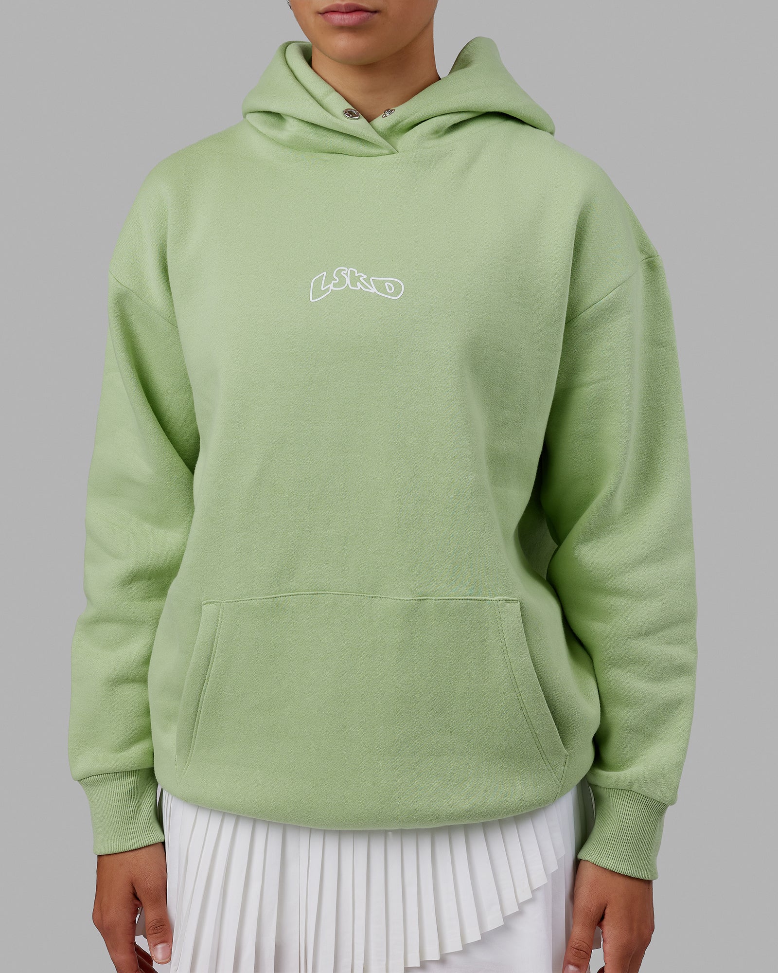 Mad Happy Hoodie Oversize Green Fig LSKD US