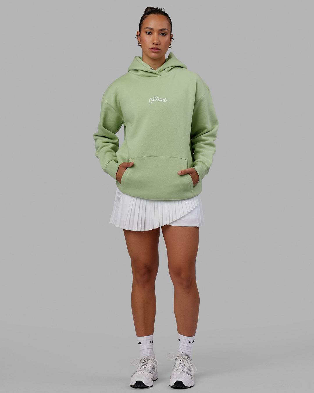 Mad Happy Hoodie Oversize - Green Fig