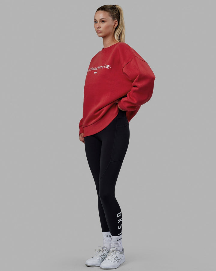 Unisex 1% Better Sweater Oversize - Cardinal