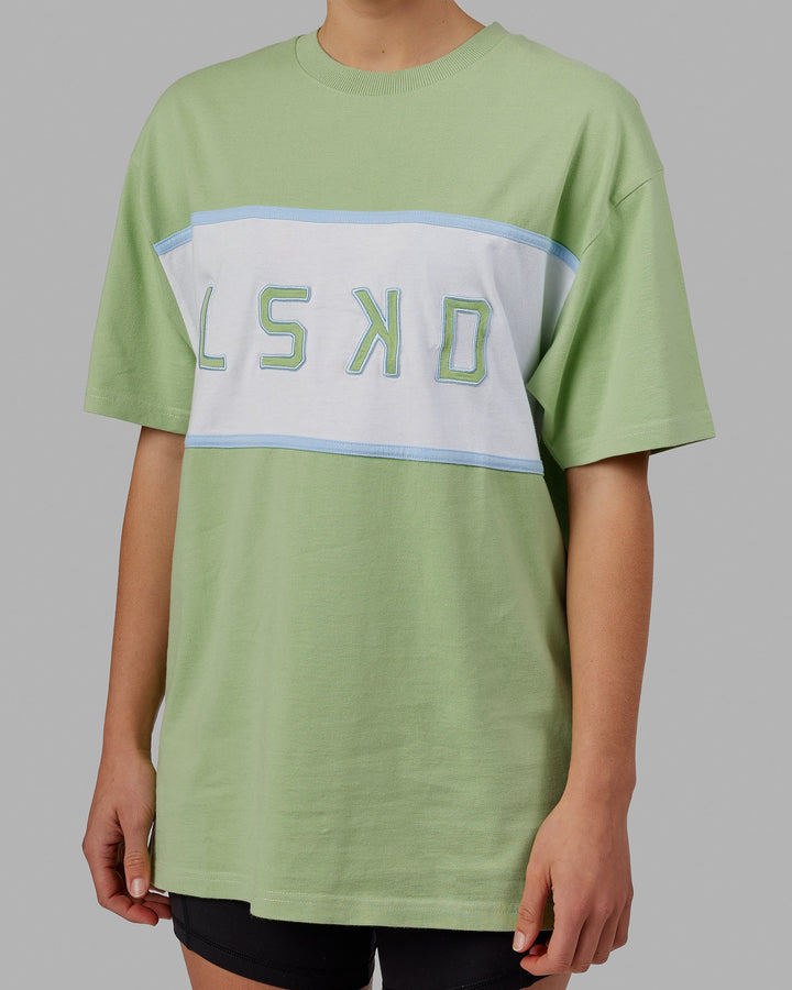Unisex Aligned Heavyweight Tee Oversize - Green Fig