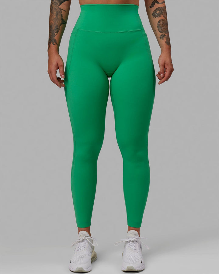 Elixir Full Length Leggings With Pockets - Holly Green
