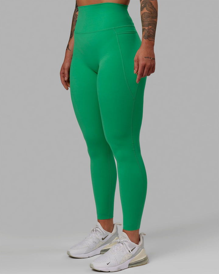 Elixir Full Length Leggings With Pockets - Holly Green
