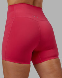 Elixir Ultra High-Rise 4" Short Pockets - Raspberry