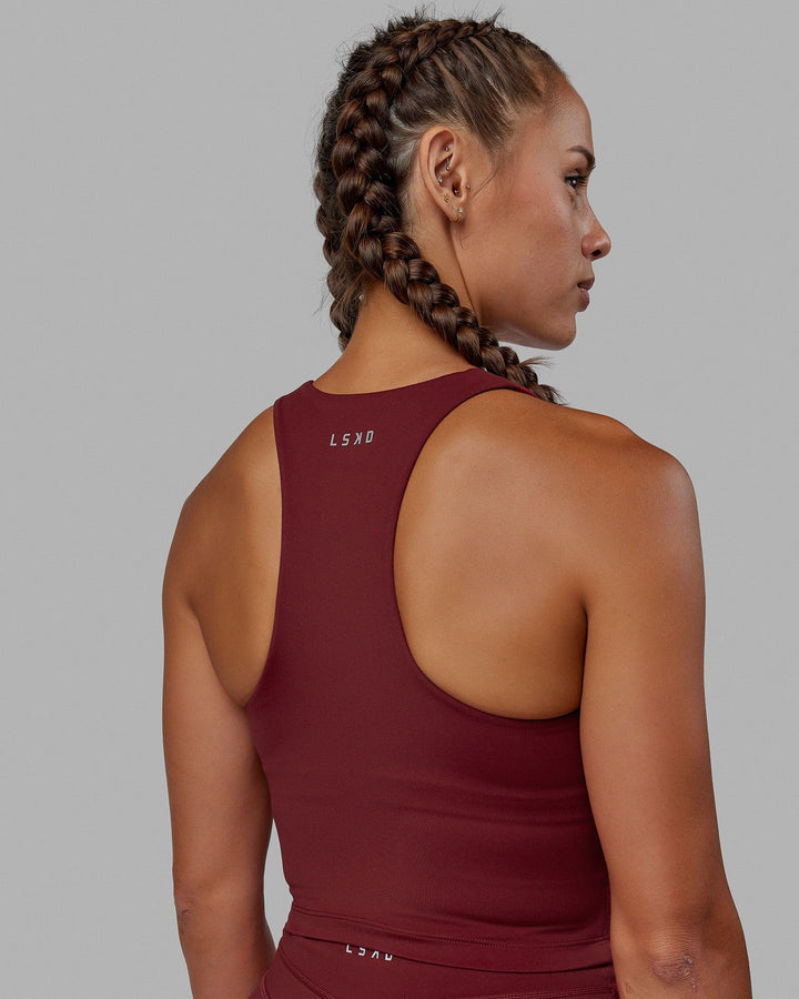 Enhance Shelf Bra Tank - Cranberry
