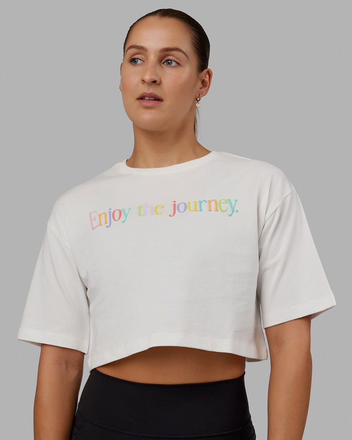 Enjoy the Journey Heavyweight Cropped Tee - Off White
