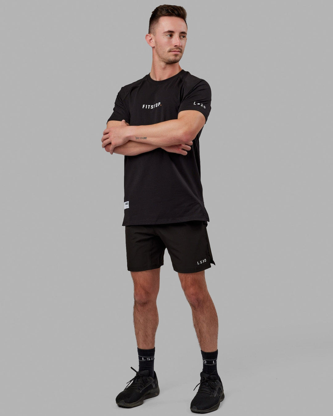 Fitstop Fast FLXCotton Tee - Black-White