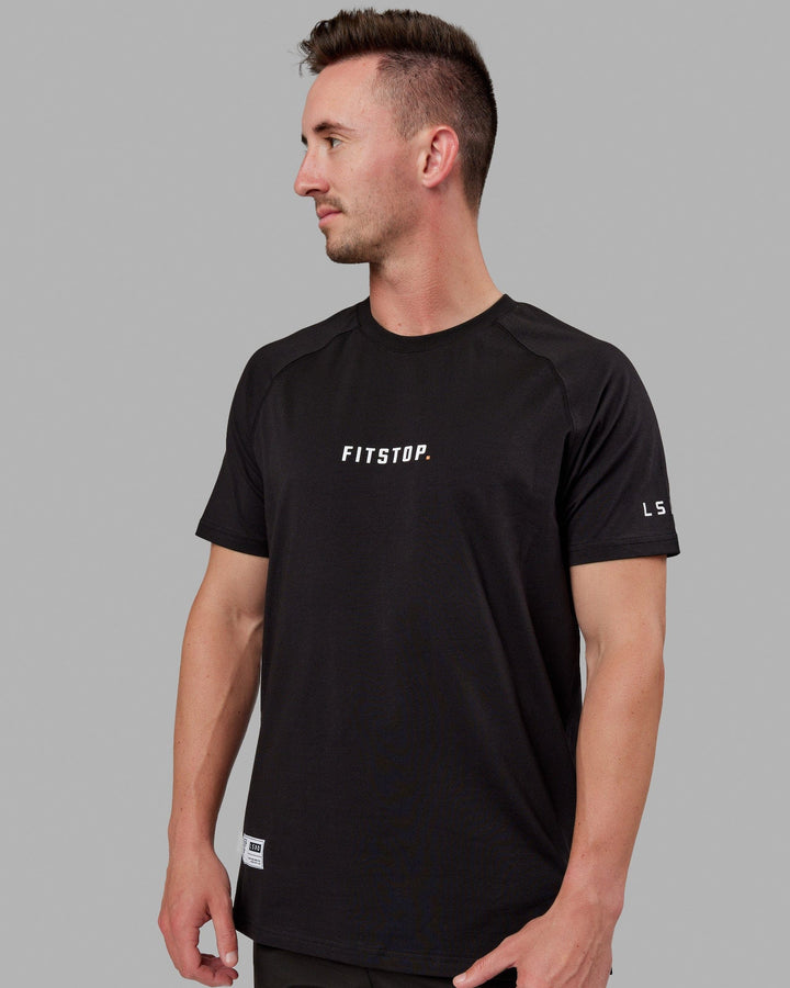 Fitstop Fast FLXCotton Tee - Black-White
