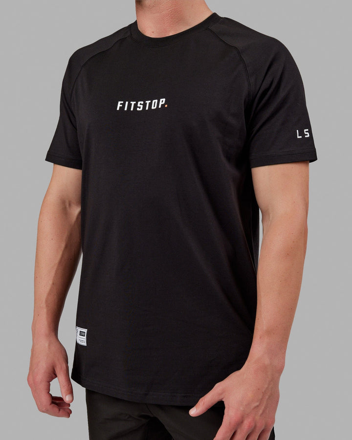 Fitstop Fast FLXCotton Tee - Black-White
