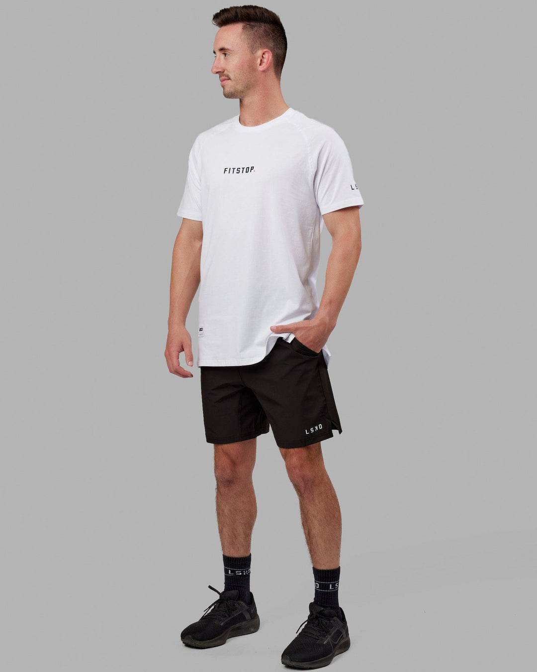 Fitstop Fast FLXCotton Tee - White-Black