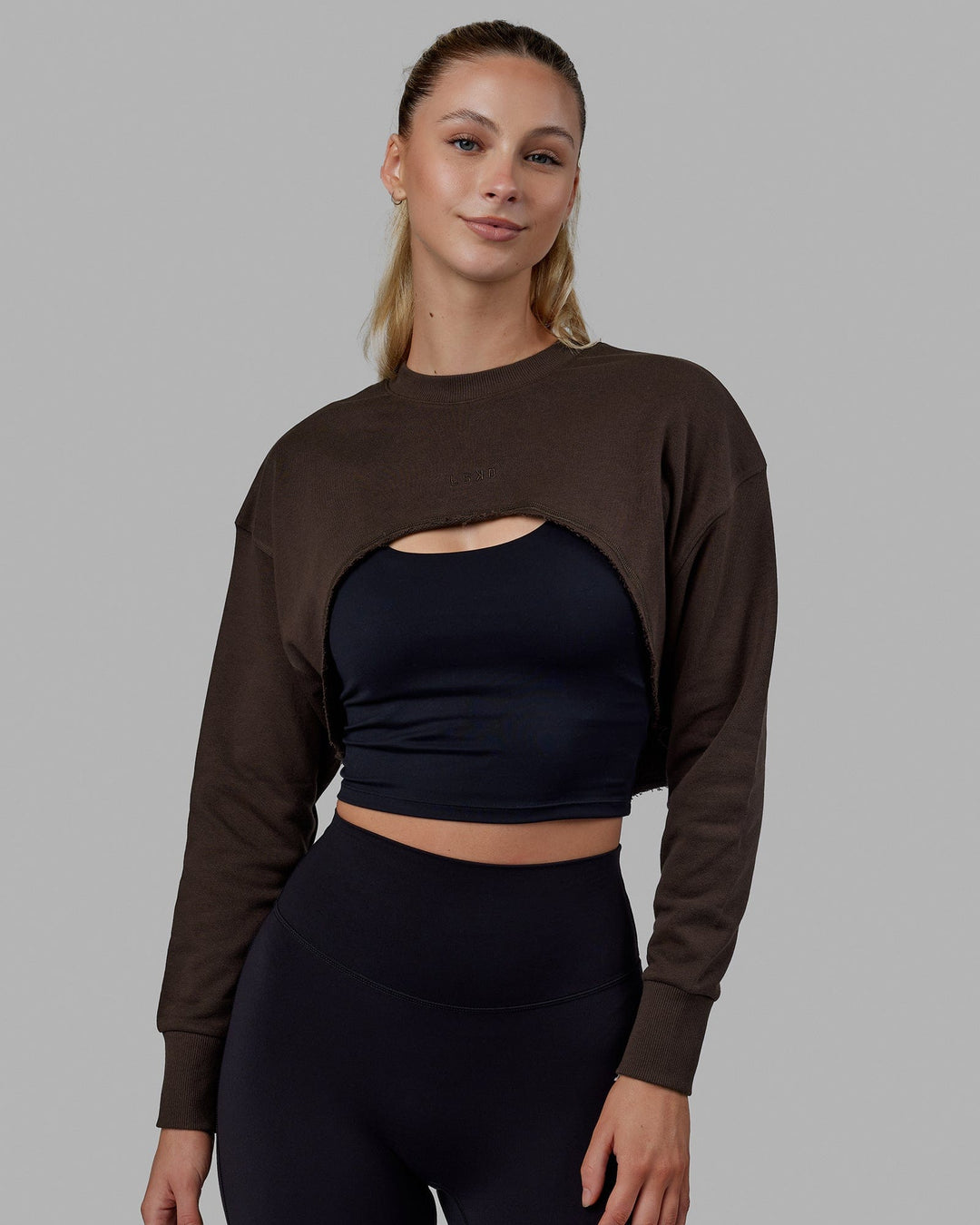 Force "Super Cropped" Sweater - Chocolate