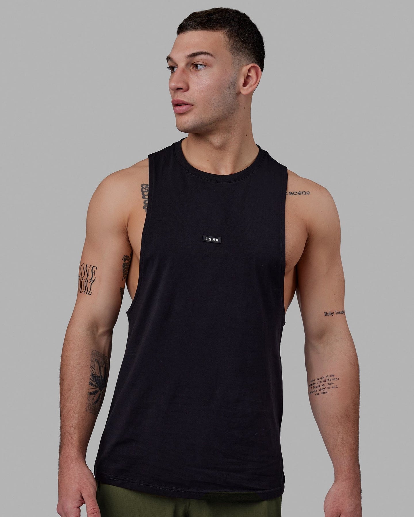 Fundamental FLXCotton Drop Arm Tank - Black – LSKD US