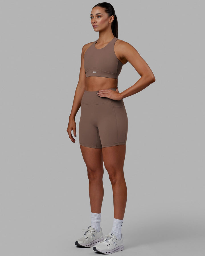 Fusion Mid-Length Shorts - Deep Taupe