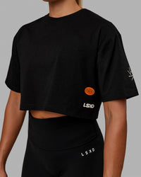 Millennium FLXCotton Cropped Tee - Black