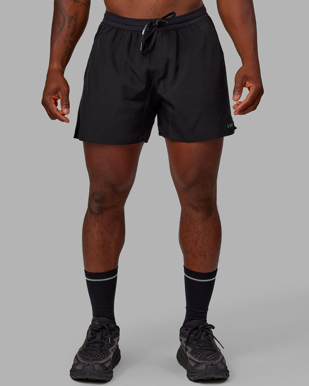 Pace 5" Lined Performance Short - Black-Reflective