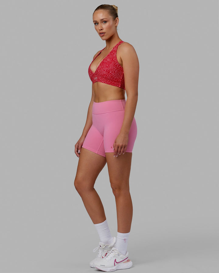 RXD Mid-Length Shorts - Pink Rose-Scarlet