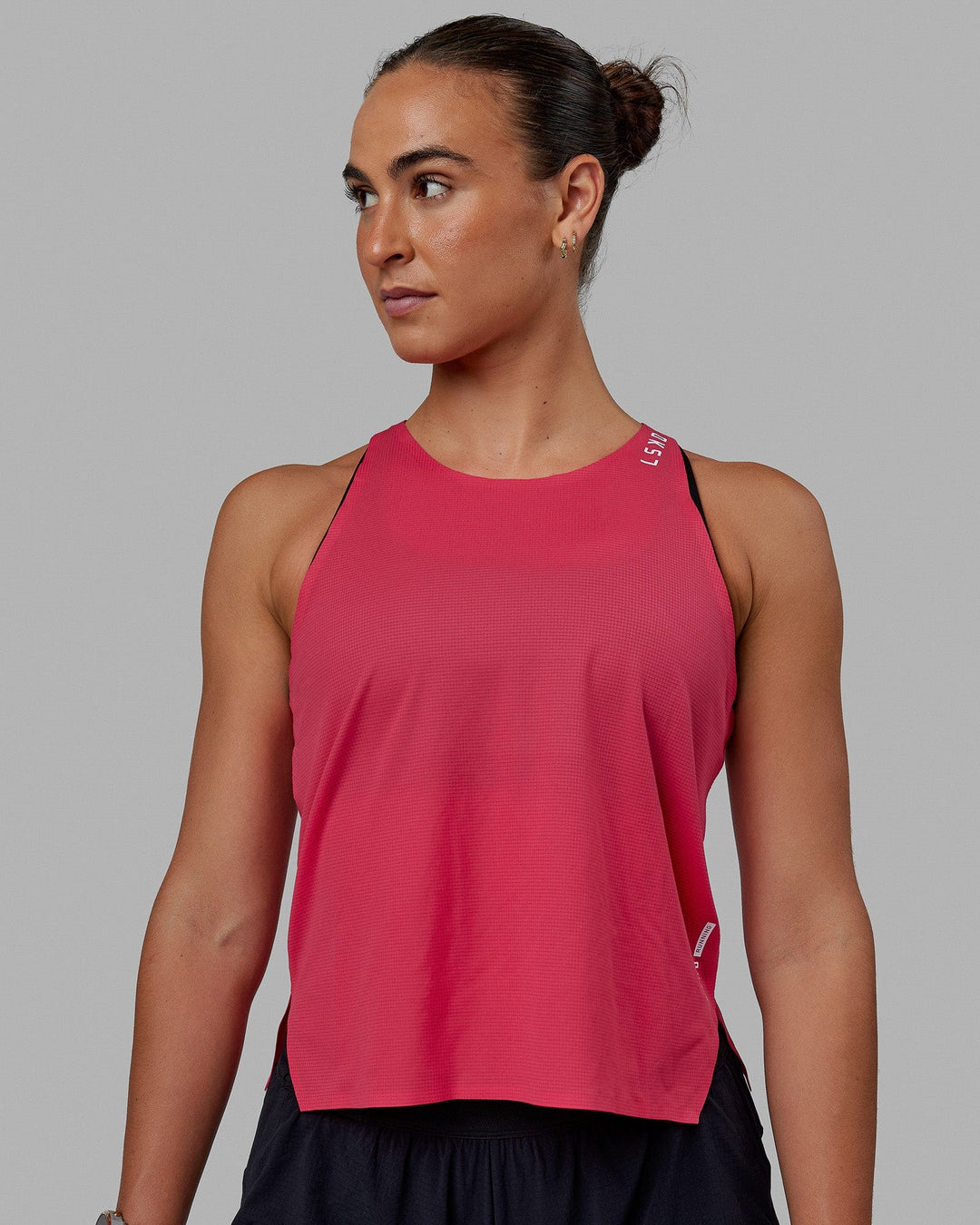 Race Day Performance Tank - Raspberry-White