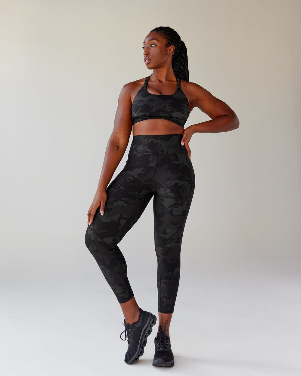 Rep 7/8 Length Leggings - Black-Camo