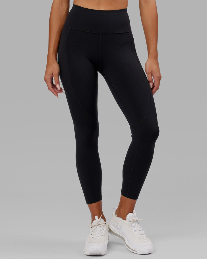 Rep 7/8 Length Leggings - Black-Hyper Teal
