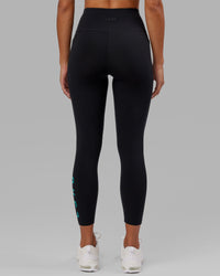 Rep 7/8 Length Tight - Black-Hyper Teal | Thumbnail Index: 3