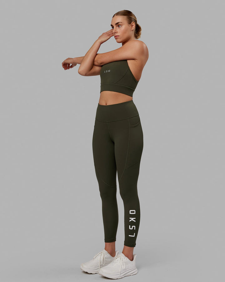 Rep 7/8 Length Tight - Forest Night