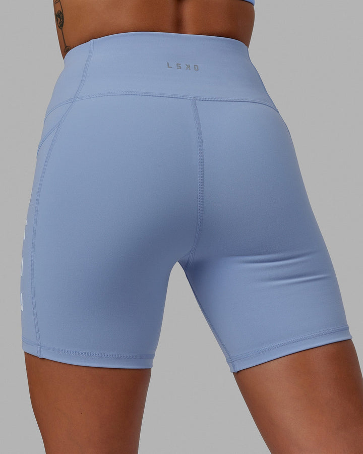 Rep Mid-Length Shorts - Arctic Blue-White