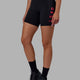 Rep Mid-Length Shorts - Black-Raspberry