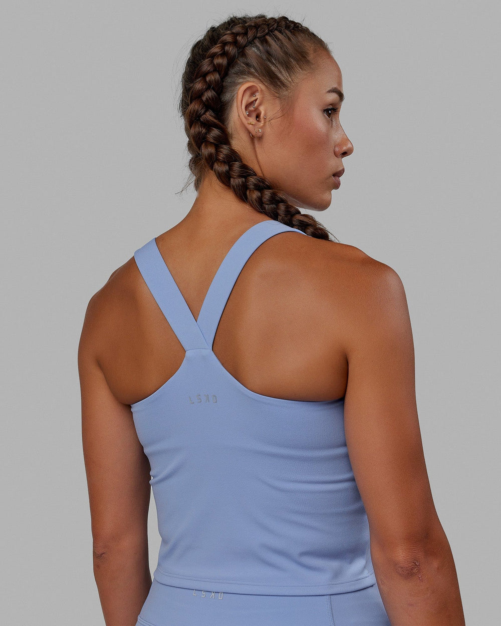 Rep Shelf Bra Performance Tank - Arctic Blue