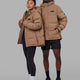 Unisex Roasted Puffer Jacket Oversize 23 - Raw Umber