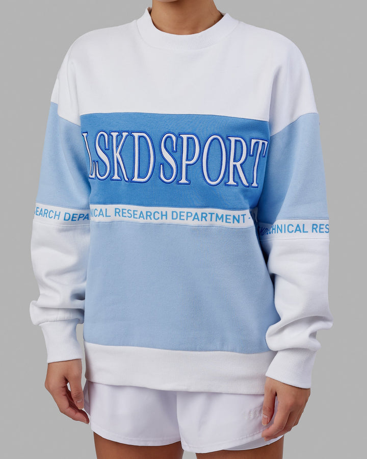 Unisex Sportif Sweater Oversize - Windsurfer-Azure Blue