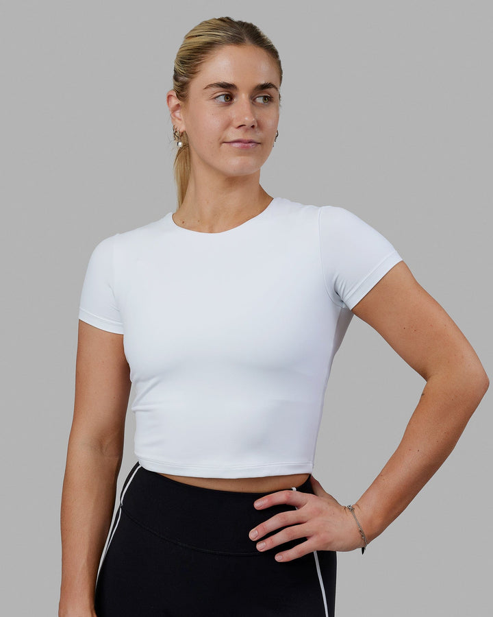 Staple Cropped Tee - White
