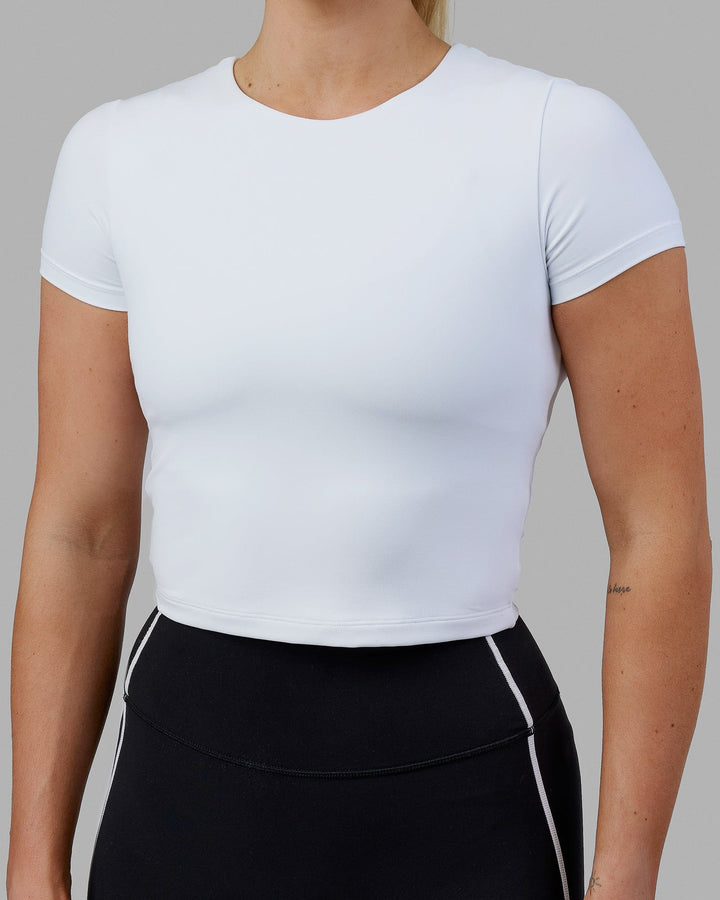 Staple Cropped Tee - White
