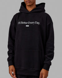 1% Better Hoodie Oversize - Black