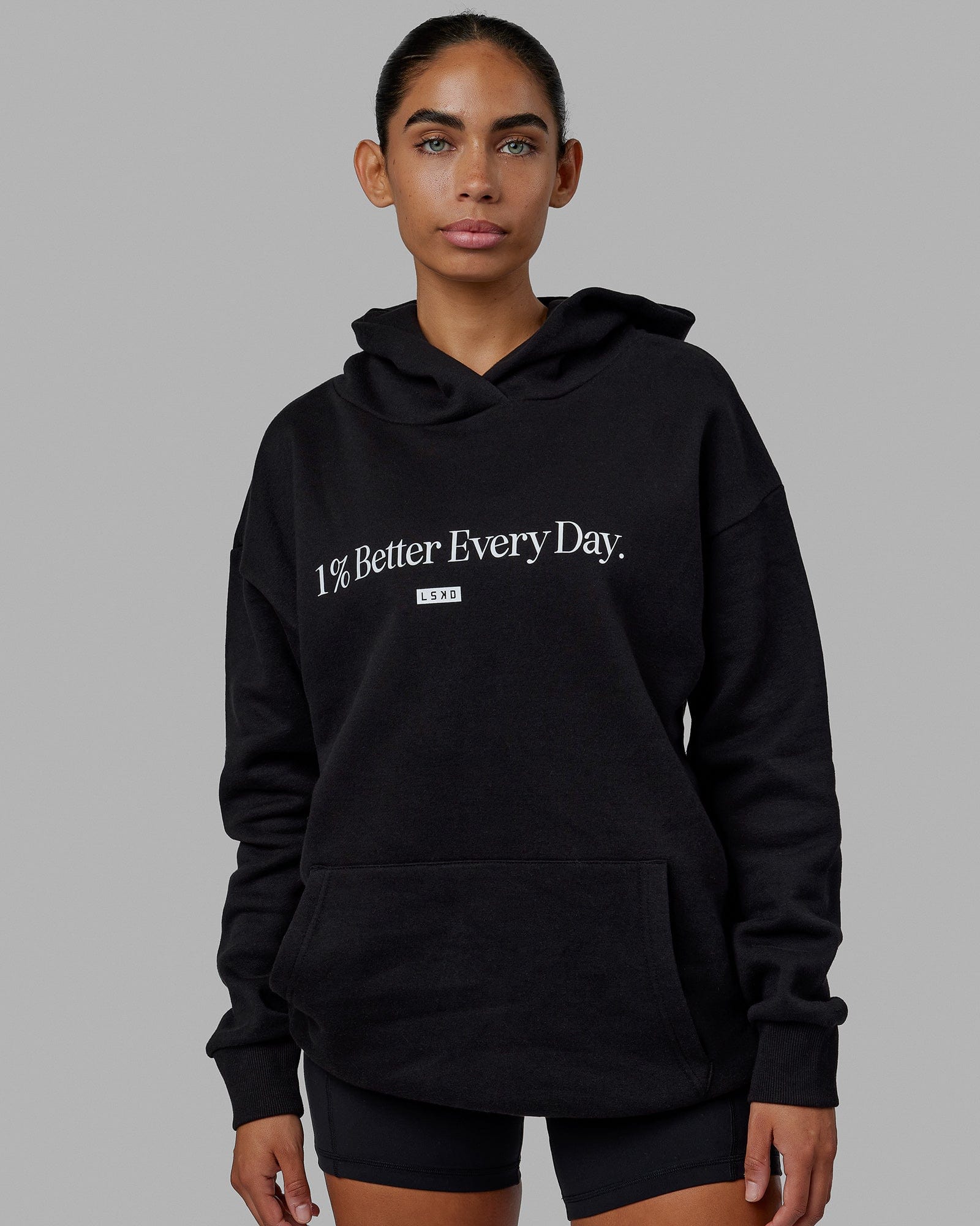 1% Better Hoodie Oversize - Black