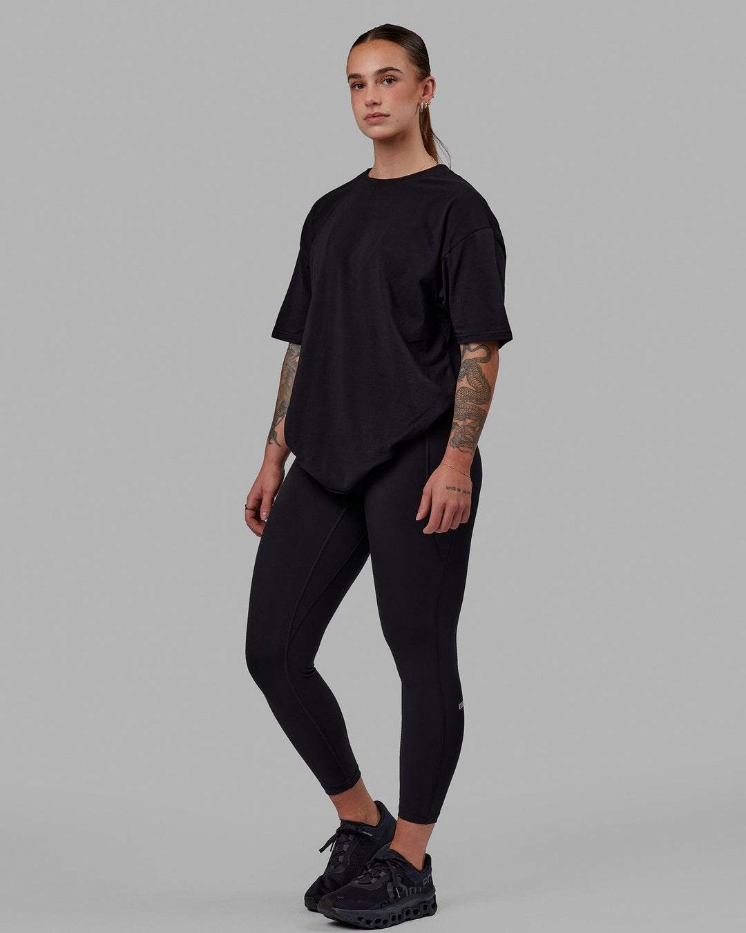 Unisex Love The Run FLXCotton Tee Oversize - Black-White