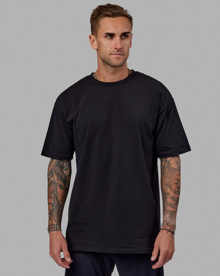 Unisex Love The Run FLXCotton Tee Oversize - Black-White
